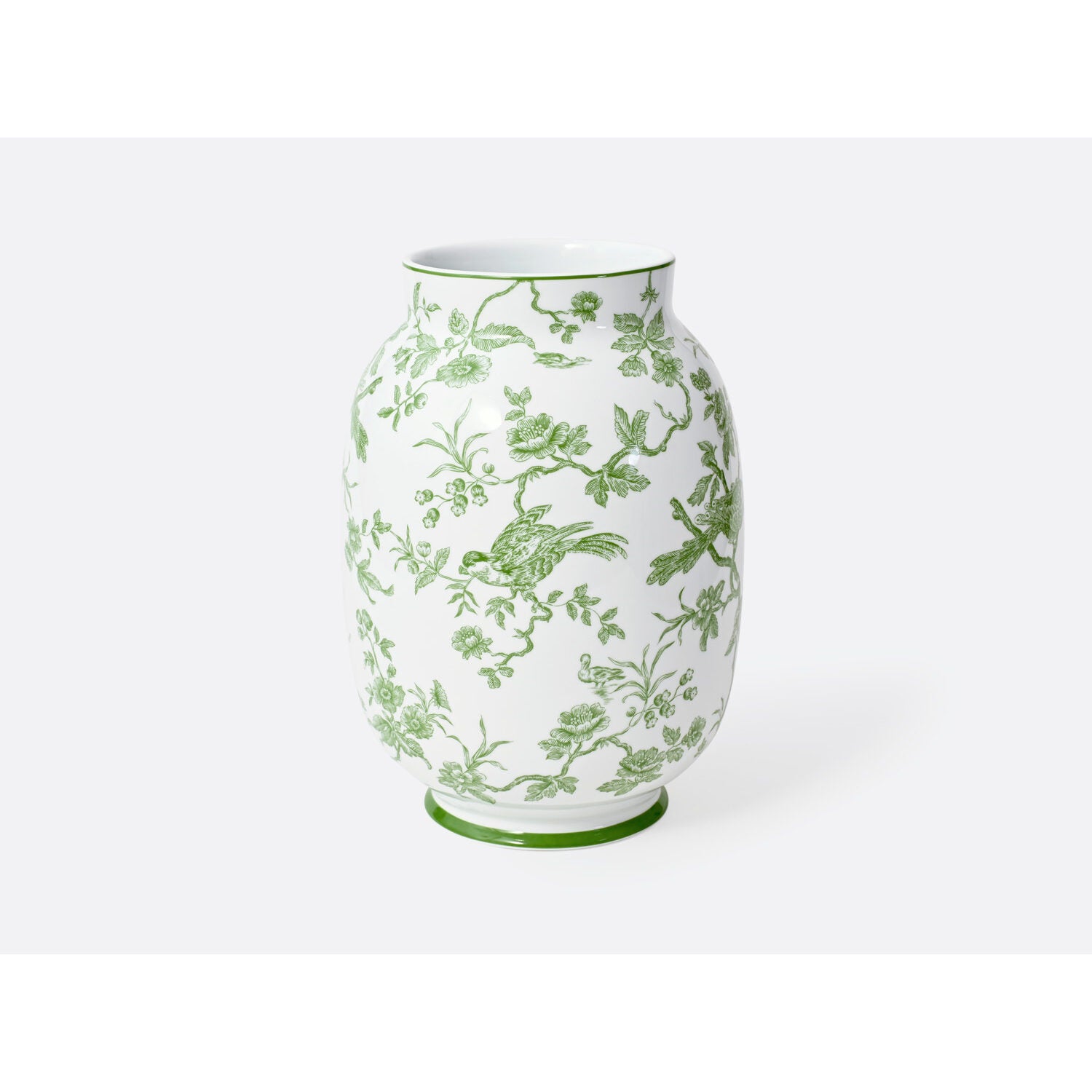 Bernardaud Toscan vase 13.6", Limoges porcelain, Albertine collection, detail view