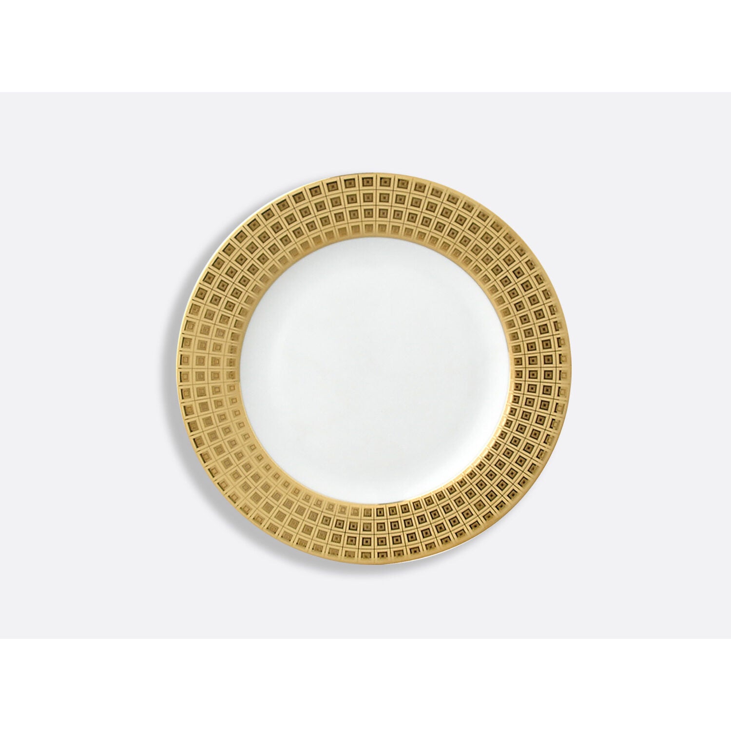 Bernardaud Accent bread and butter plate 6.3", Limoges porcelain, Athéna Or collection, on a white background