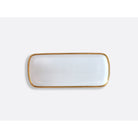 Bernardaud Cake platter rectangular 15", Limoges porcelain, Athéna Or collection, on a white background