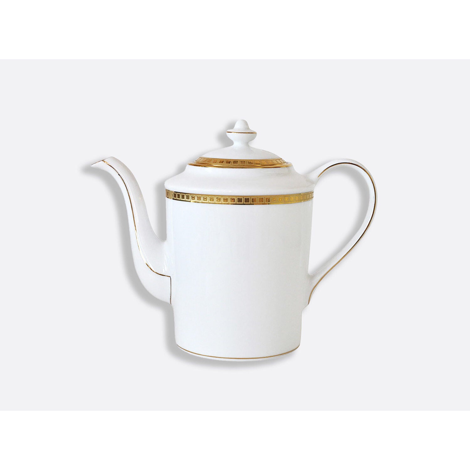Bernardaud Coffeepot 12 cups 34 oz, Limoges porcelain, Athéna Or collection, on a white background
