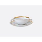 Bernardaud Cream cup and saucer 5", Limoges porcelain, Athéna Or collection, on a white background
