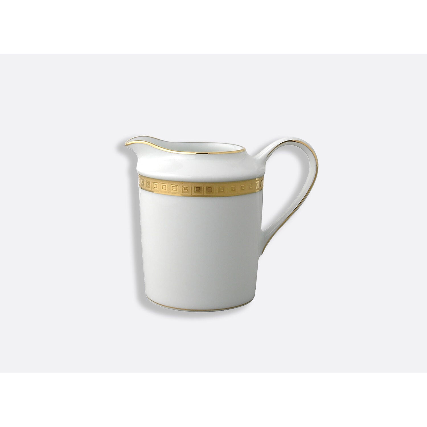 Bernardaud Creamer 12 cups, Limoges porcelain, Athéna Or collection, on a white background
