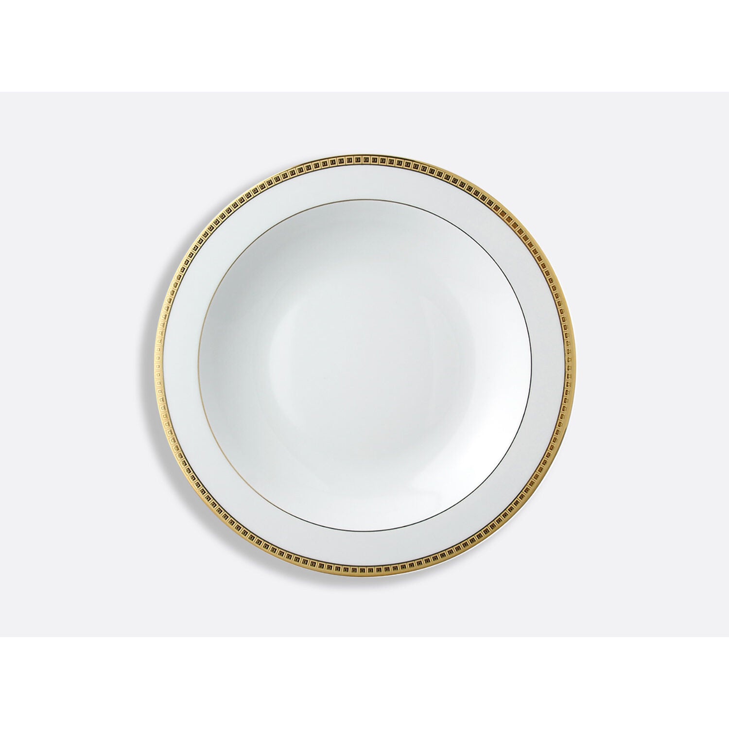 Bernardaud Deep round dish 11.5", Limoges porcelain, Athéna Or collection, on a white background