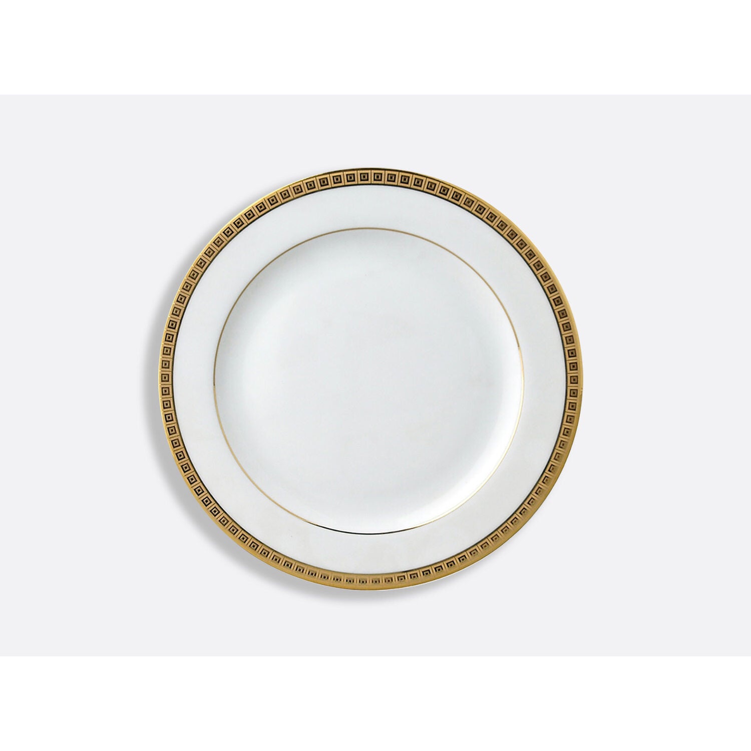Bernardaud Dessert plate 7.5", Limoges porcelain, Athéna Or collection, on a white background