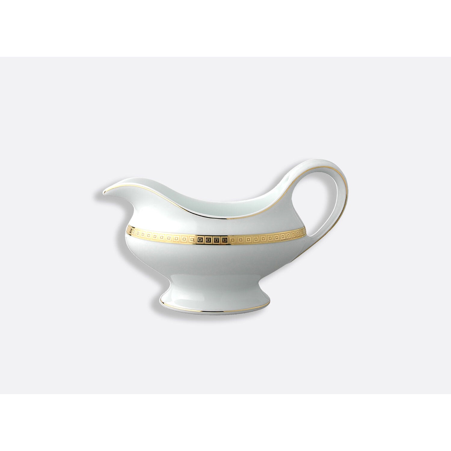 Bernardaud Gravy boat 8.5 oz, Limoges porcelain, Athéna Or collection, on a white background