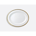 Bernardaud Oval platter 15", Limoges porcelain, Athéna Or collection, on a white background
