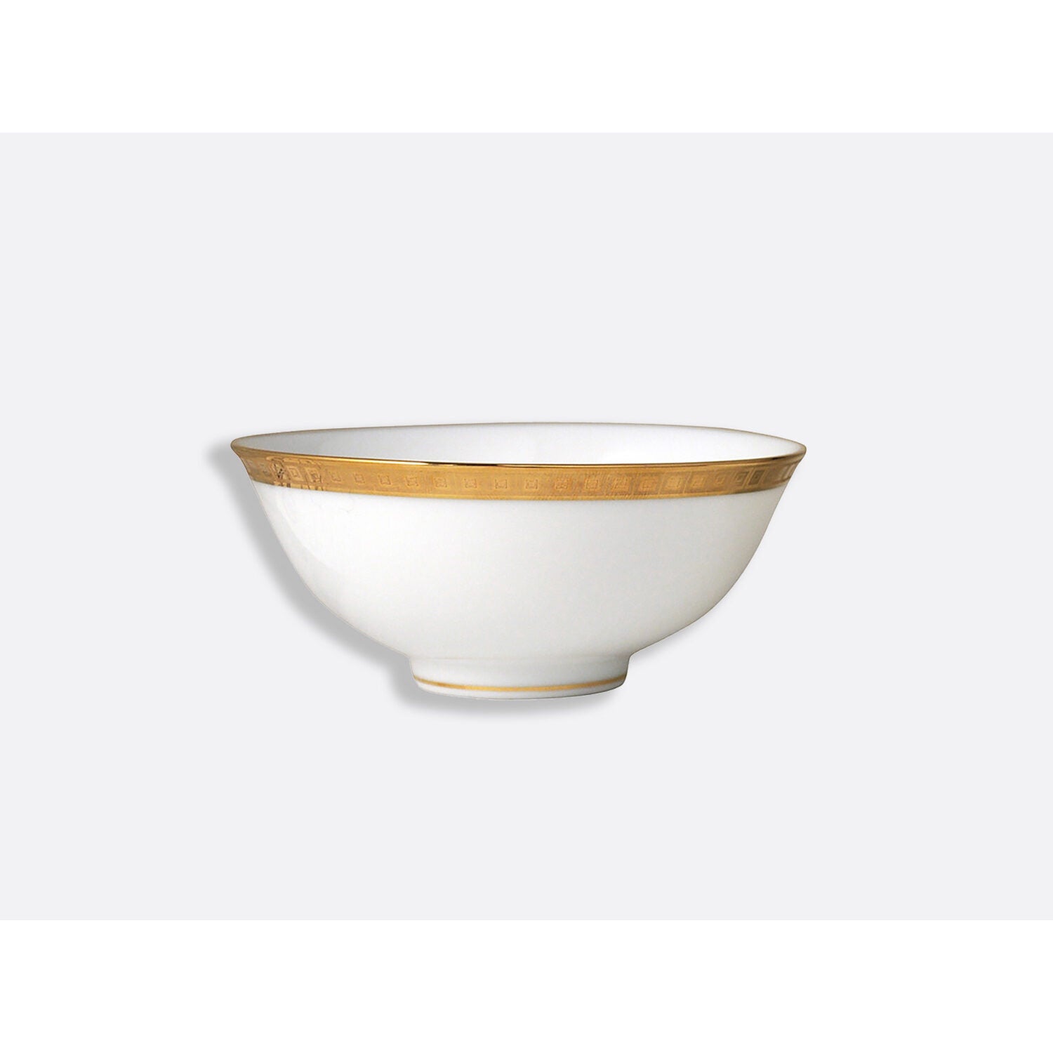 Bernardaud Rice bowl 5", Limoges porcelain, Athéna Or collection, on a white background