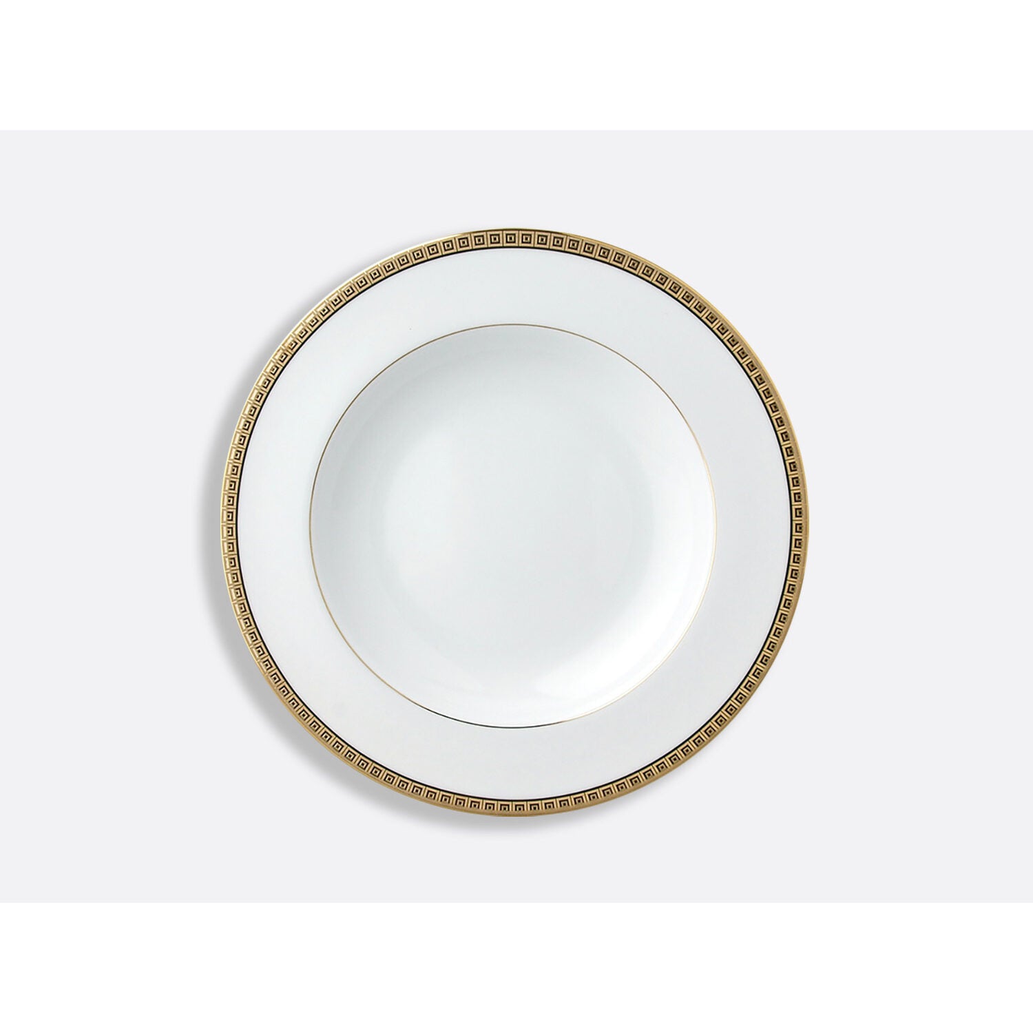 Bernardaud Rim soup 9", Limoges porcelain, Athéna Or collection, on a white background
