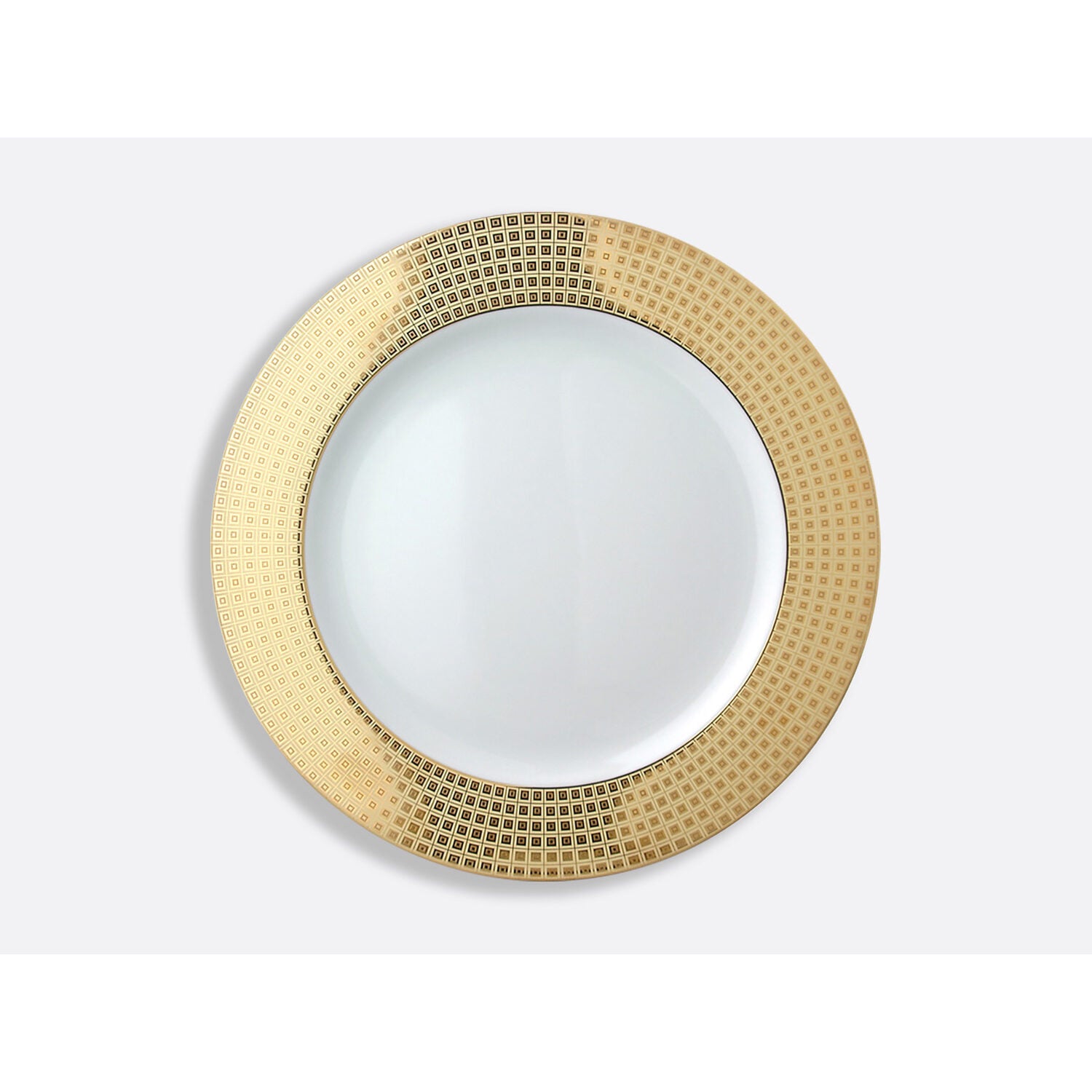 Bernardaud Service plate 11.4 ", Limoges porcelain, Athéna Or collection, on a white background
