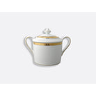 Bernardaud Sugar bowl 6 cups 6.8 oz, Limoges porcelain, Athéna Or collection, on a white background