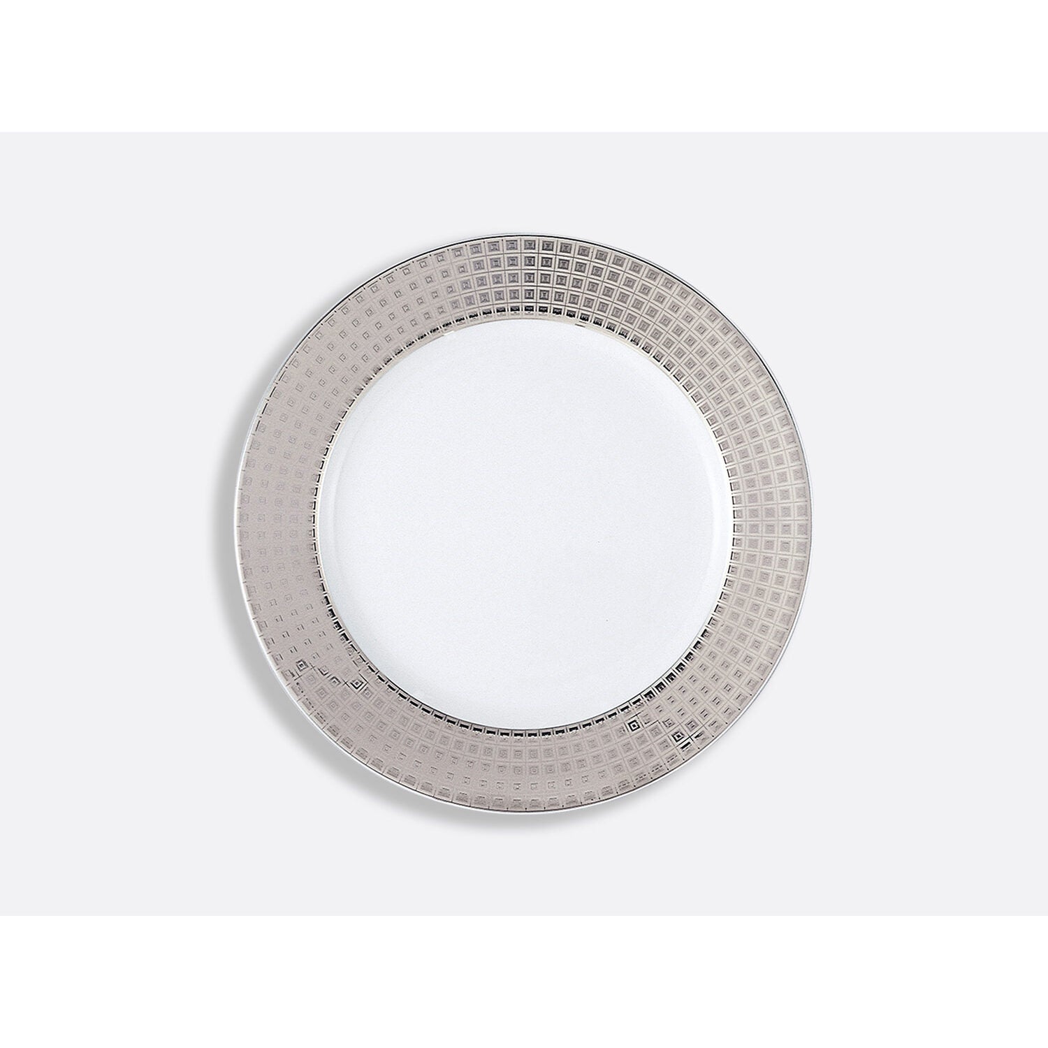Bernardaud Accent Salad plate 8.5", Limoges porcelain, Athéna Platine collection, on a white background