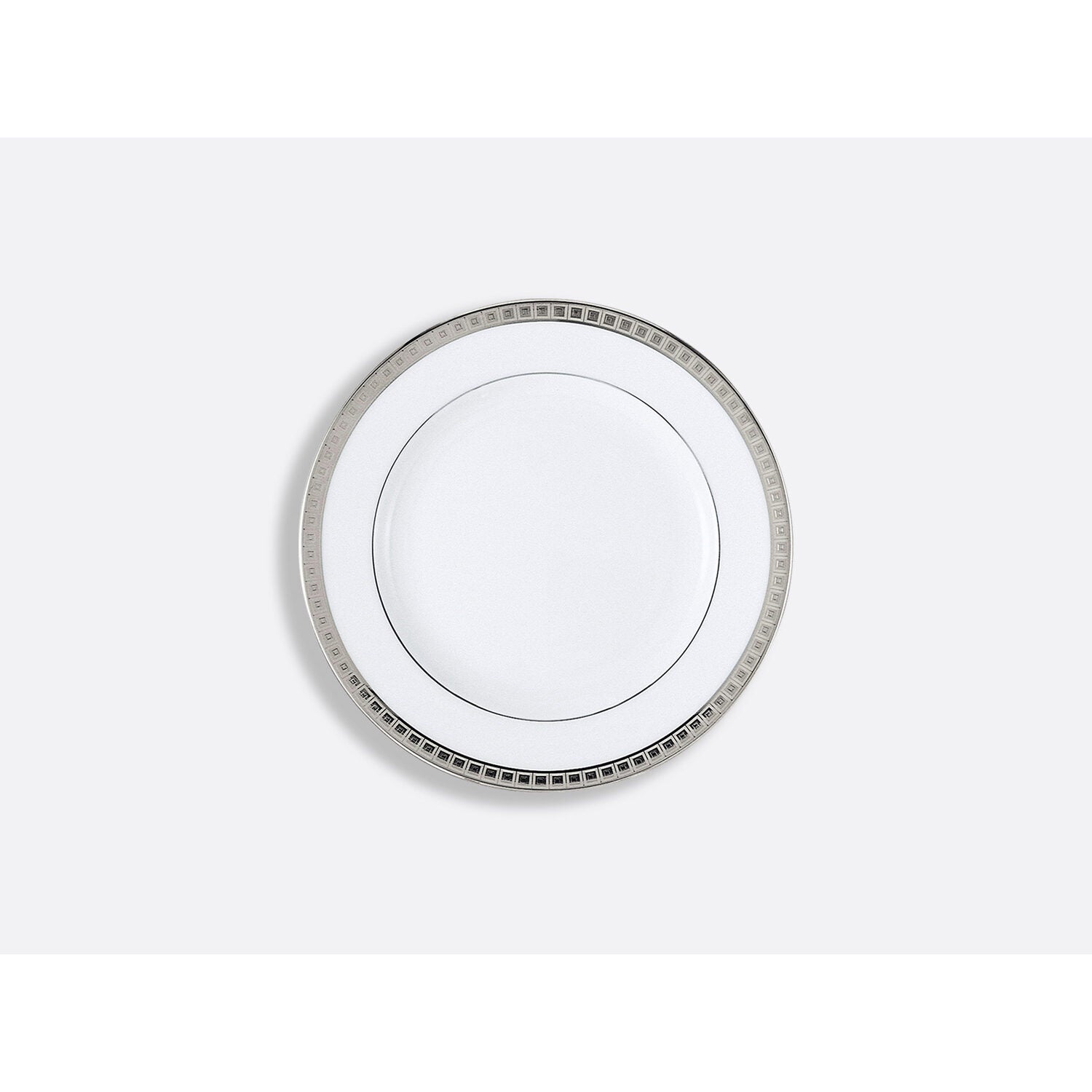 Bernardaud Bread and butter plate 6.3", Limoges porcelain, Athéna Platine collection, on a white background