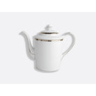 Bernardaud Coffee pot 12 cups 34 oz, Limoges porcelain, Athéna Platine collection, on a white background