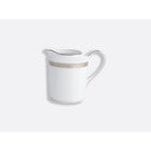 Bernardaud Creamer 12 cups, Limoges porcelain, Athéna Platine collection, on a white background