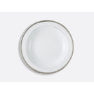 Bernardaud Deep round dish 11.5", Limoges porcelain, Athéna Platine collection, on a white background