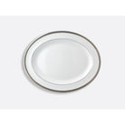Bernardaud Oval platter 13", Limoges porcelain, Athéna Platine collection, on a white background