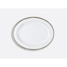 Bernardaud Oval platter 15", Limoges porcelain, Athéna Platine collection, on a white background