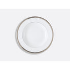 Bernardaud Rim soup 9", Limoges porcelain, Athéna Platine collection, on a white background