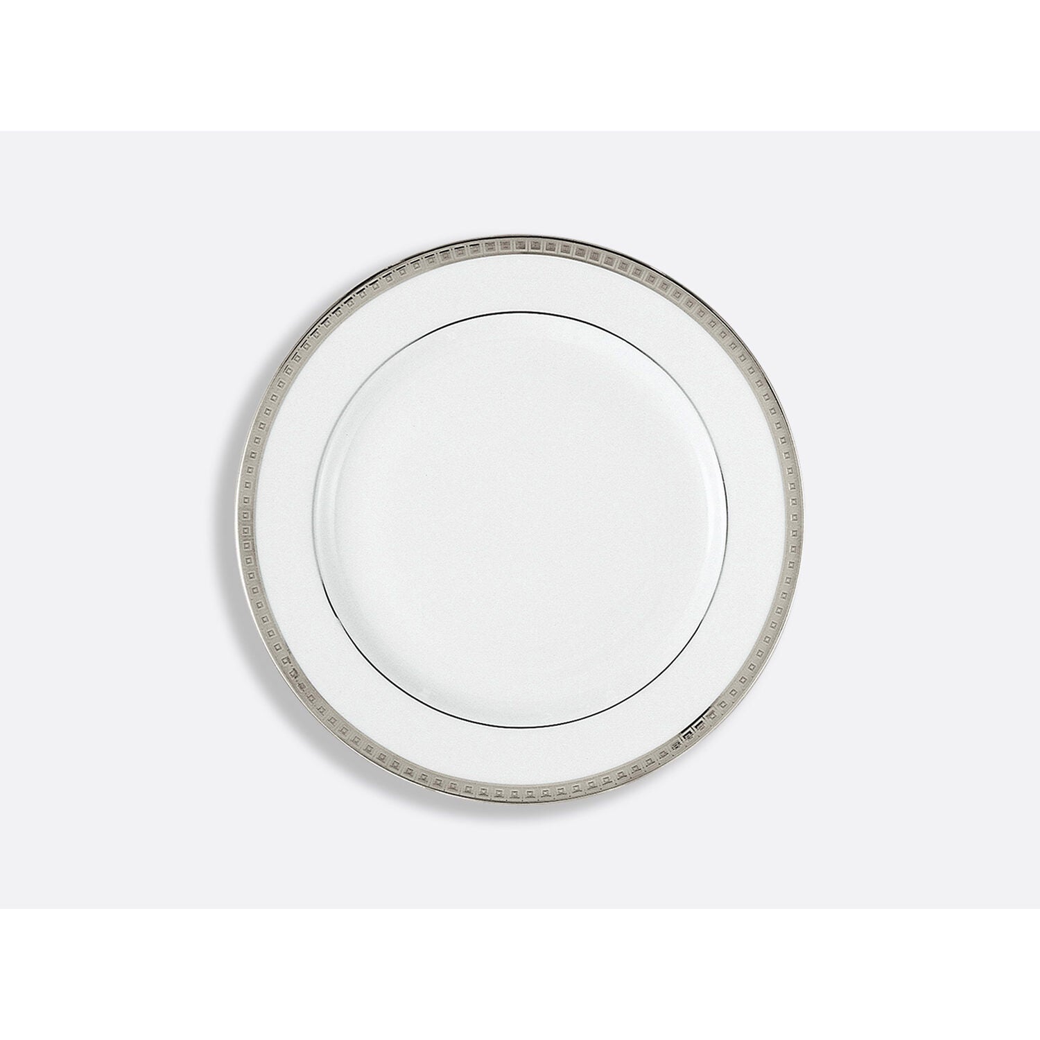 Bernardaud Salad plate 8.5", Limoges porcelain, Athéna Platine collection, on a white background