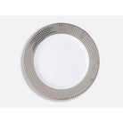 Bernardaud Service plate 11.6", Limoges porcelain, Athéna Platine collection, on a white background