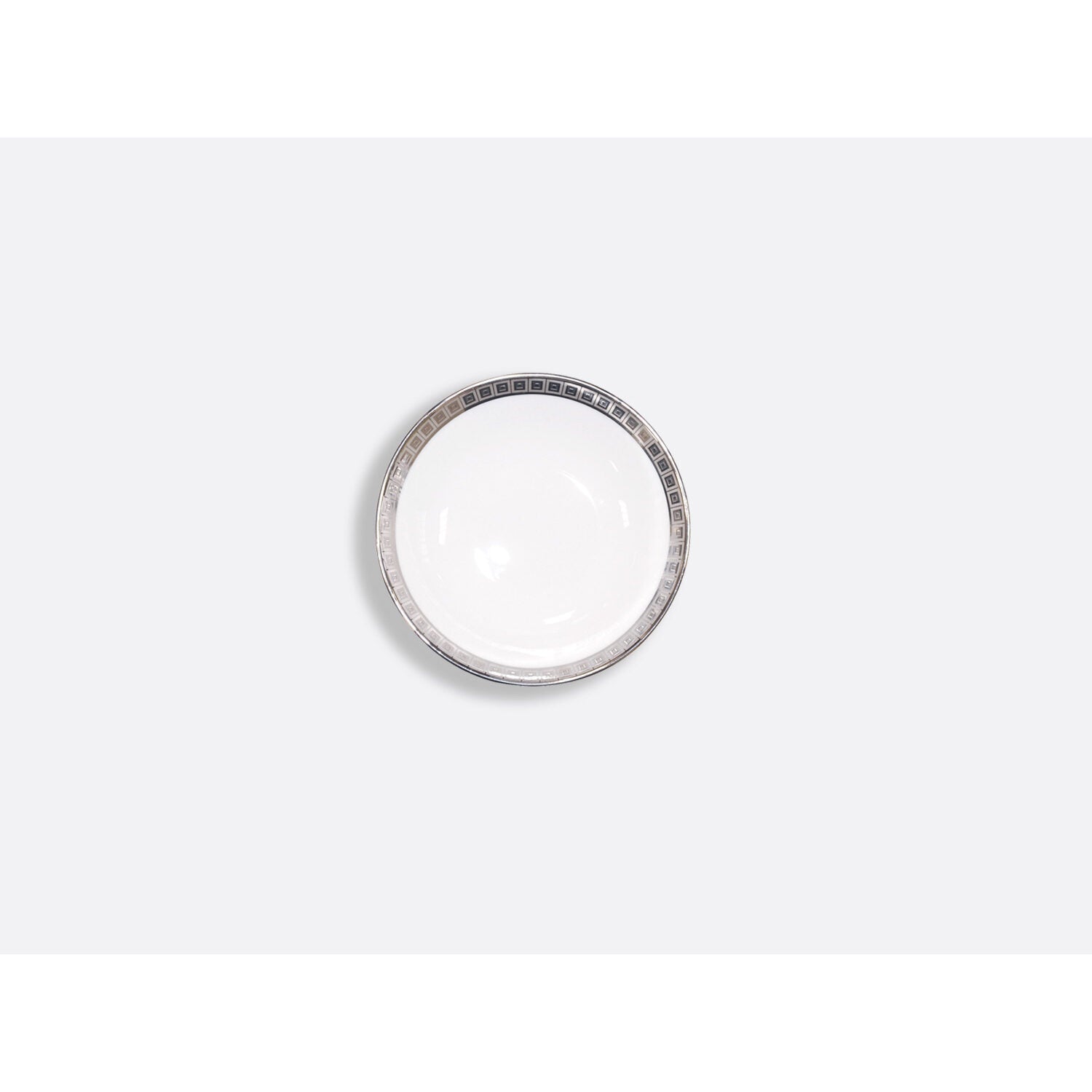 Bernardaud Small dish 4", Limoges porcelain, Athéna Platine collection, on a white background