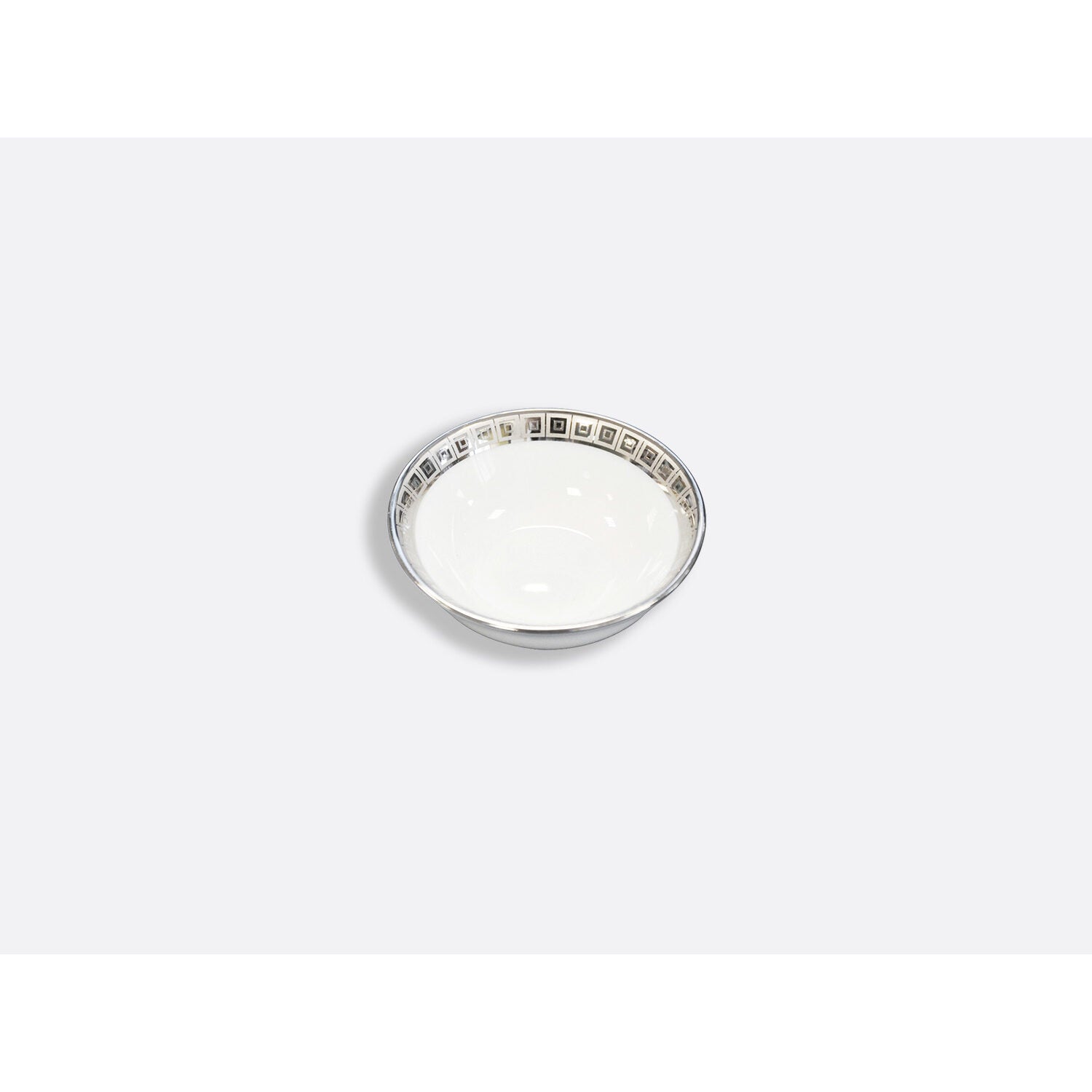 Bernardaud Small sauce dish 2.8", Limoges porcelain, Athéna Platine collection, on a white background
