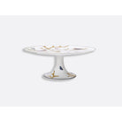 Bernardaud Footed cake platter, Limoges porcelain, Aux Oiseaux - Japon collection, on a white background