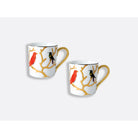 Bernardaud Mug 12 oz, Limoges porcelain, Aux Oiseaux collection, detail view