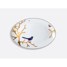 Bernardaud Oval platter 15", Limoges porcelain, Aux Oiseaux collection, on a white background
