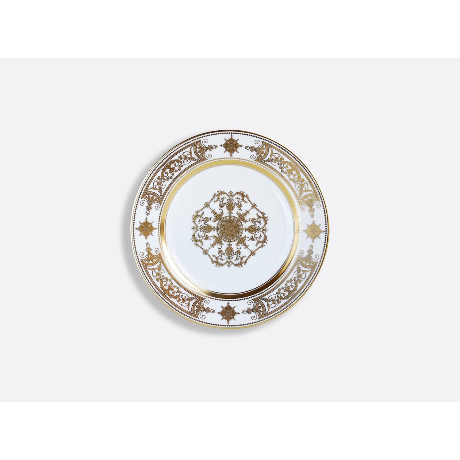 Bernardaud Bread and butter plate 6.5", Limoges porcelain, Aux Rois Or collection, on a white background