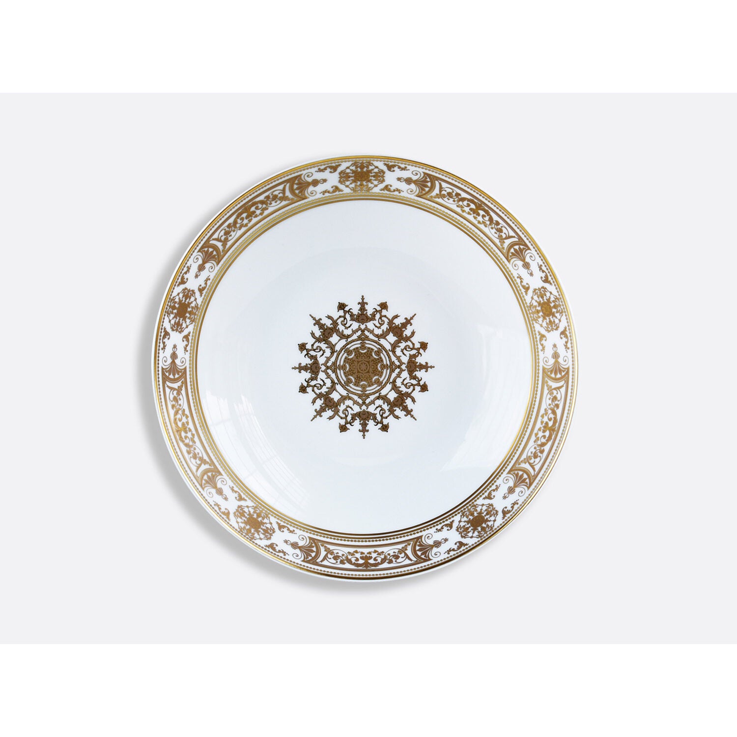 Bernardaud Coupe soup 7.5", Limoges porcelain, Aux Rois Or collection, on a white background