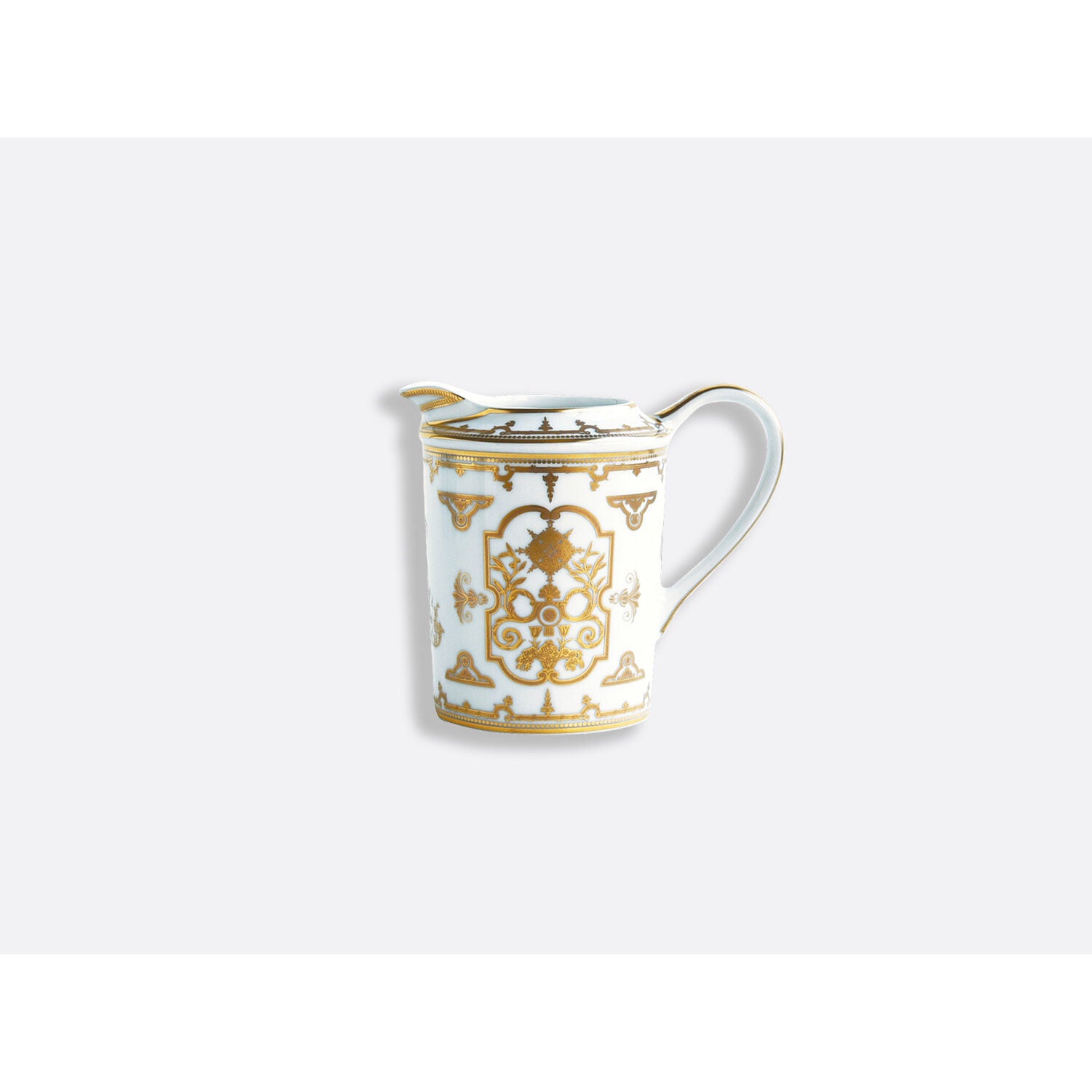 Bernardaud Creamer 12 cups 10 oz, Limoges porcelain, Aux Rois Or collection, on a white background