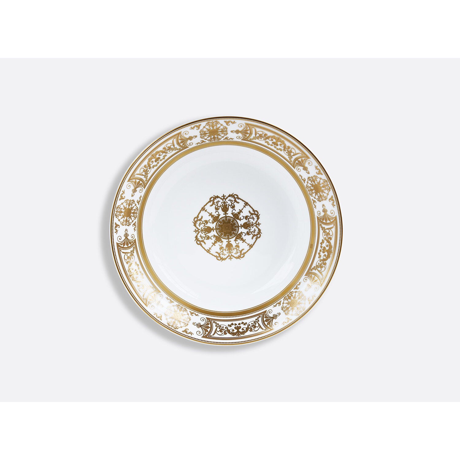 Bernardaud Open vegetable bowl 9.6" 27 oz, Limoges porcelain, Aux Rois Or collection, on a white background