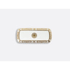 Bernardaud Rectangular cake platter 15", Limoges porcelain, Aux Rois Or collection, on a white background