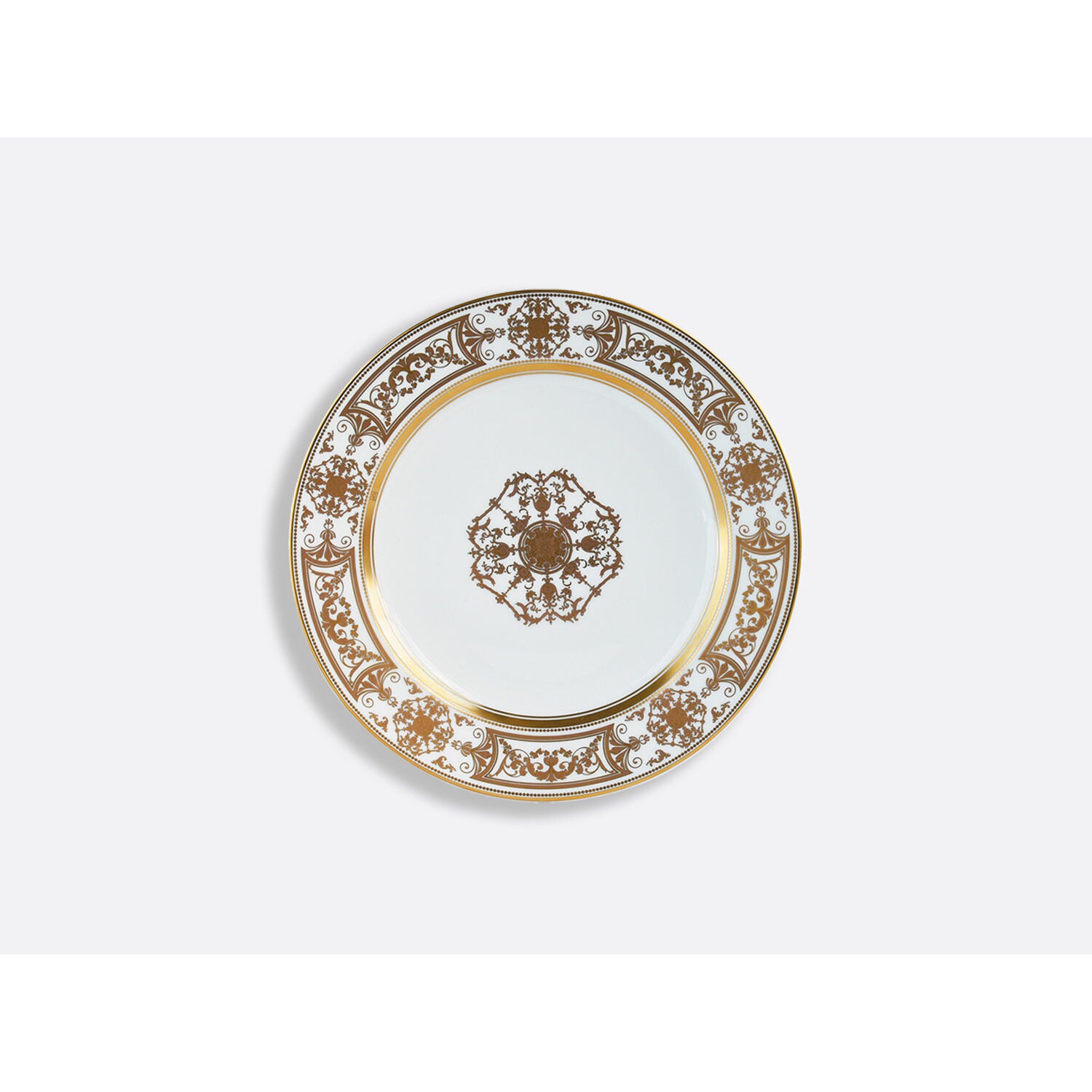Bernardaud Salad plate 8.5", Limoges porcelain, Aux Rois Or collection, on a white background