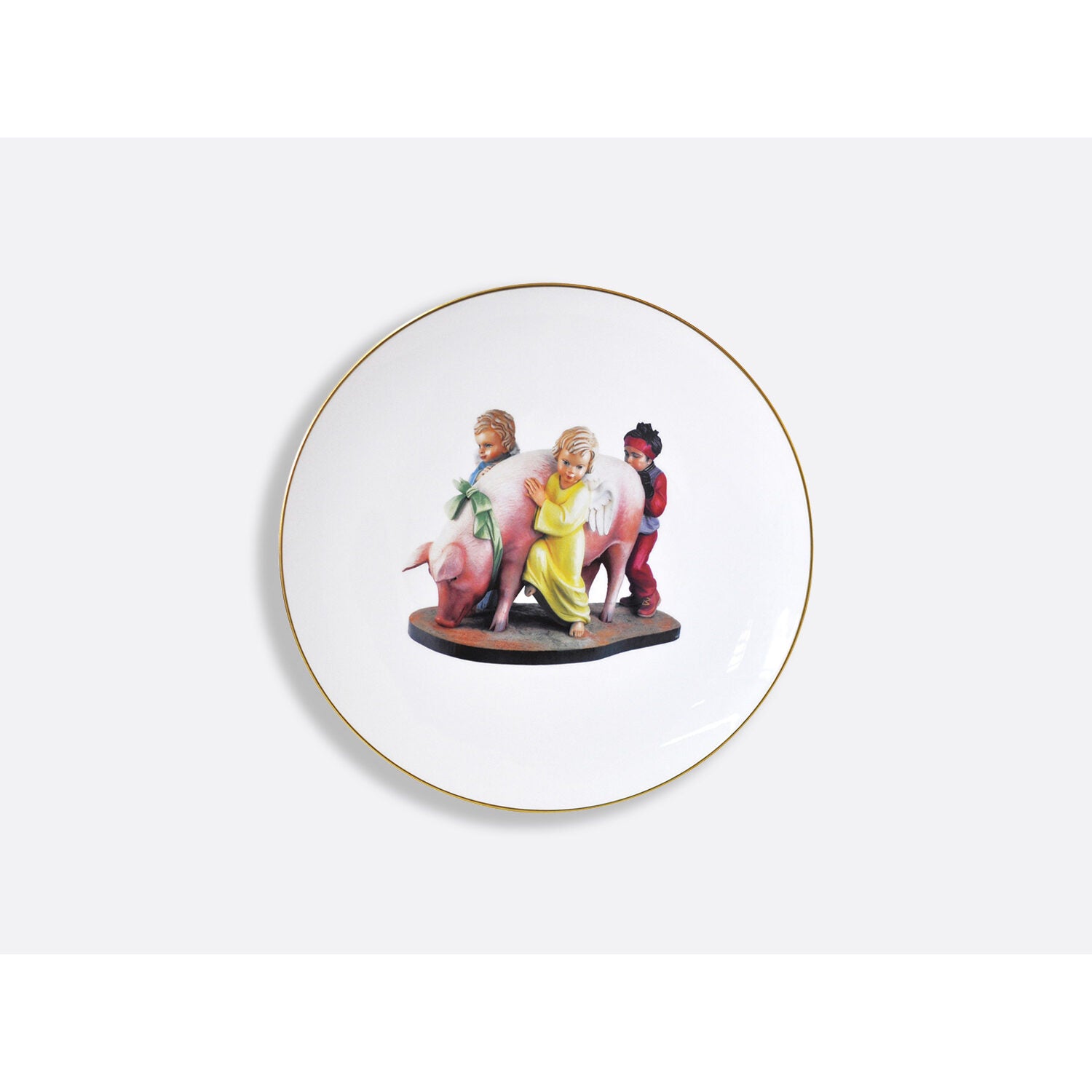 Bernardaud Gift box set of 6 assorted bread and butter plates 6.3", Limoges porcelain, Banality Series - Jeff Koons collection, detail view