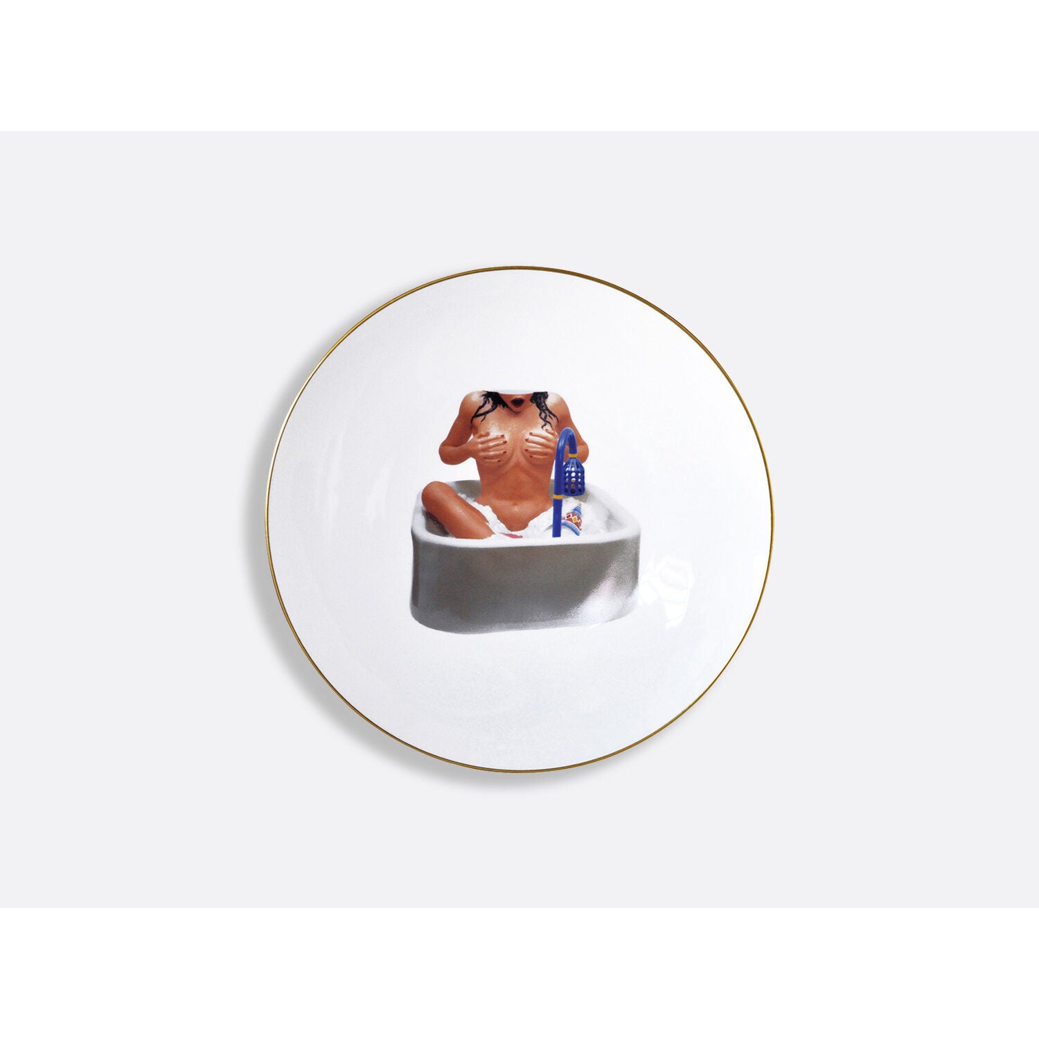 Bernardaud Gift box set of 6 assorted bread and butter plates 6.3", Limoges porcelain, Banality Series - Jeff Koons collection, detail view