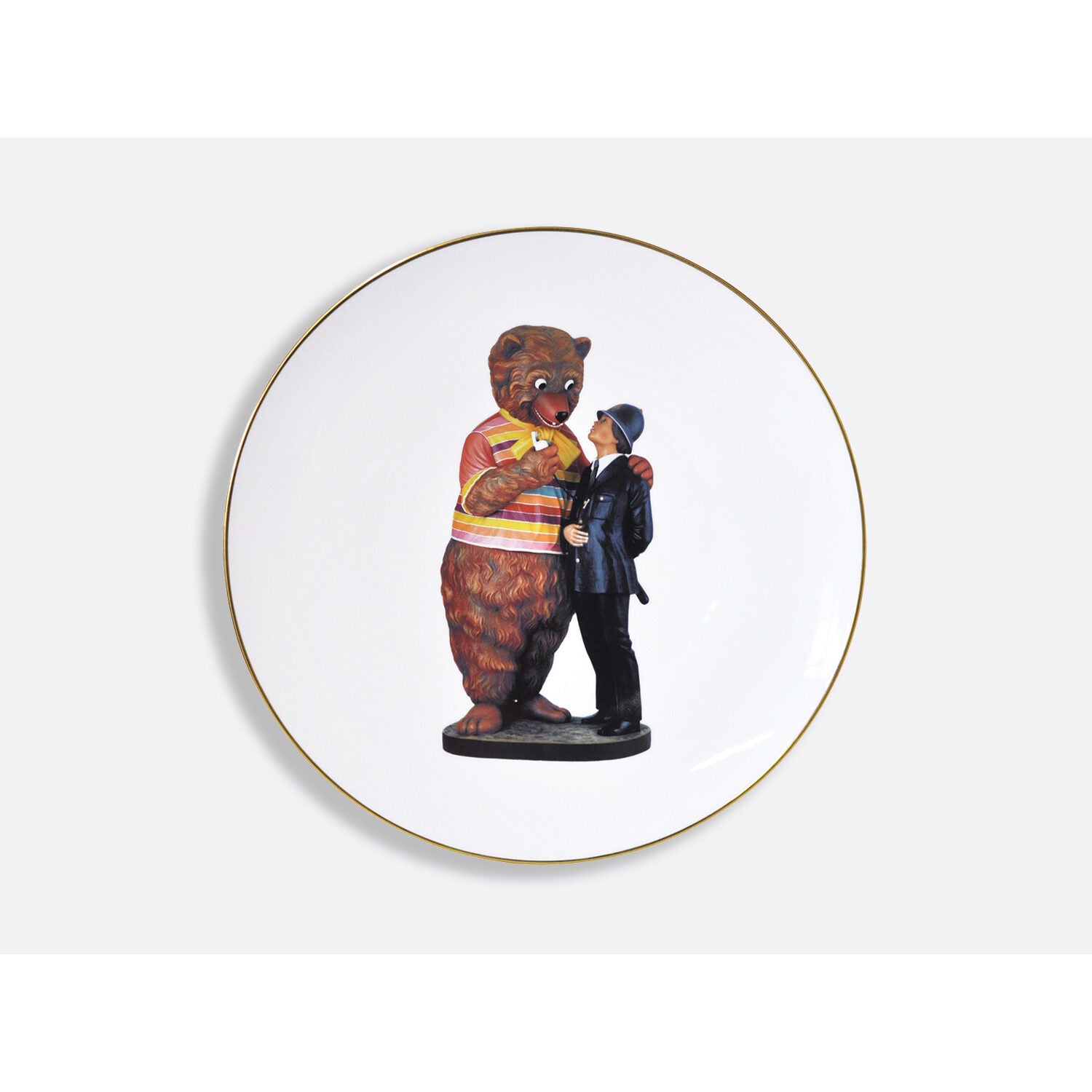 Bernardaud Gift box set of 6 assorted dinner plates 10.6" and 6 salad plates 8.3", Limoges porcelain, Banality Series - Jeff Koons collection, detail view