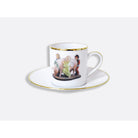 Bernardaud Gift box set of 6 espresso cups 3 oz and saucers, Limoges porcelain, Banality Series - Jeff Koons collection, detail view