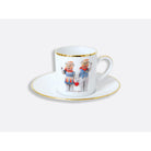 Bernardaud Gift box set of 6 espresso cups 3 oz and saucers, Limoges porcelain, Banality Series - Jeff Koons collection, detail view