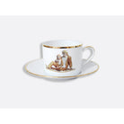 Bernardaud Gift box set of 6 tea cups 3 oz and saucers, Limoges porcelain, Banality Series - Jeff Koons collection, detail view