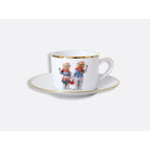 Bernardaud Gift box set of 6 tea cups 3 oz and saucers, Limoges porcelain, Banality Series - Jeff Koons collection, detail view