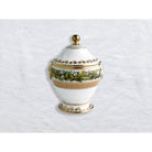 Bernardaud Large tea gift case (teapot, creamer, sugar bowl, 6 tea cups and saucers), Limoges porcelain, Botanique collection, detail view