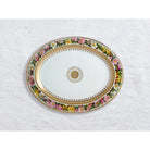 Bernardaud Oval platter 15", Limoges porcelain, Botanique collection, on a white background