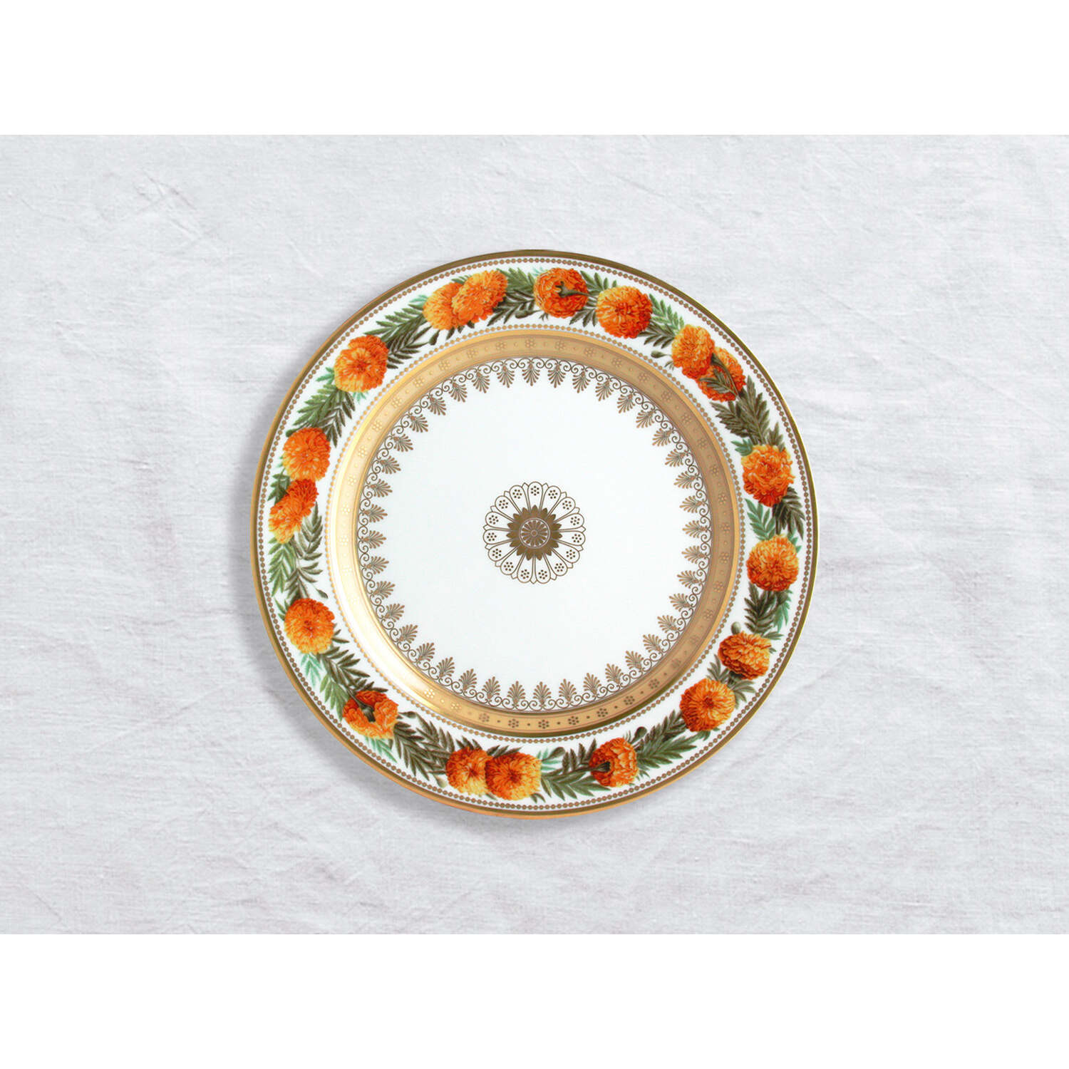 Bernardaud Salad plate Marigold 8.5", Limoges porcelain, Botanique collection, on a white background