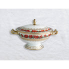 Bernardaud Soup tureen, Limoges porcelain, Botanique collection, on a white background