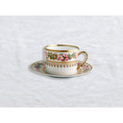 Bernardaud Tea cup and saucer, Limoges porcelain, Botanique collection, on a white background