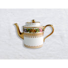 Bernardaud Teapot 6 cups, Limoges porcelain, Botanique collection, on a white background