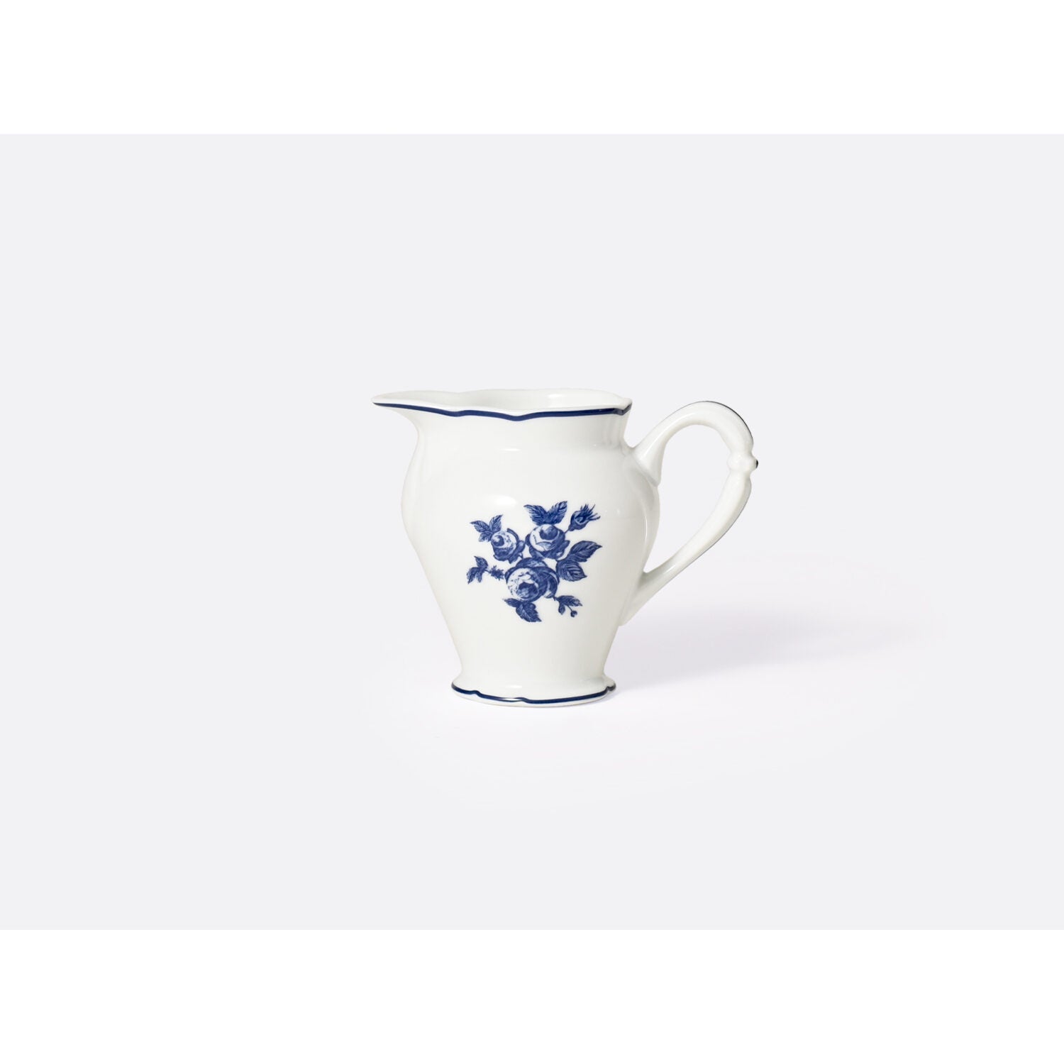Bernardaud Creamer 3.4 oz, Limoges porcelain, Chateaubriand Couleur collection, on a white background