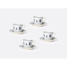 Bernardaud Moka cup and saucer gift box 2 oz, Limoges porcelain, Chateaubriand Couleur collection, detail view
